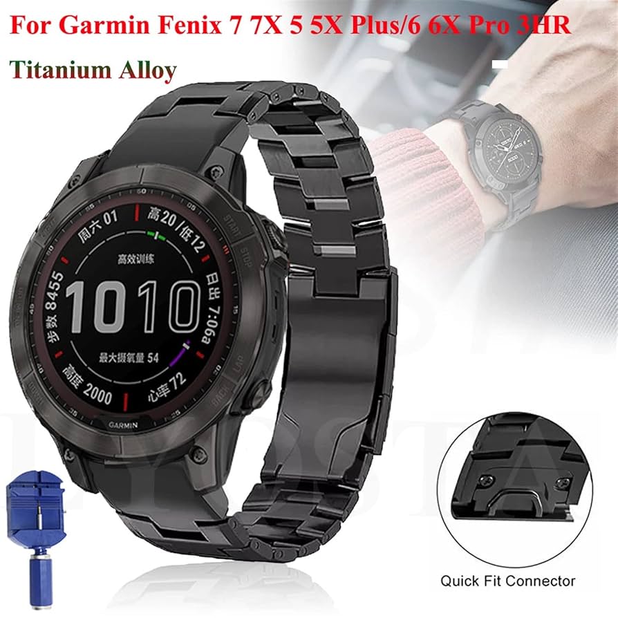 【箱付き】GARMIN 純正QuickFit F6 22mm Titanium Amazon.com: Garmin QuickFit 22 Watch Band - Vented Titanium